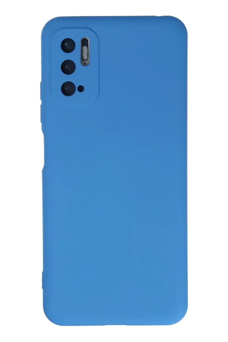 Xiaomi Redmi Note 10 5G Kılıf Nano içi Kadife Silikon - Mavi