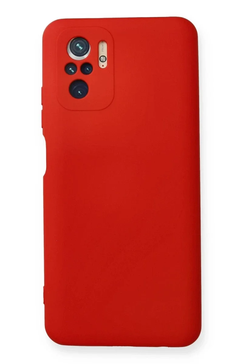 Xiaomi Redmi Note 10 Kılıf Nano içi Kadife Silikon - Kırmızı Xiaomi Redmi Note 10 Kılıf Nano içi Kadife Silikon - Kırmızı