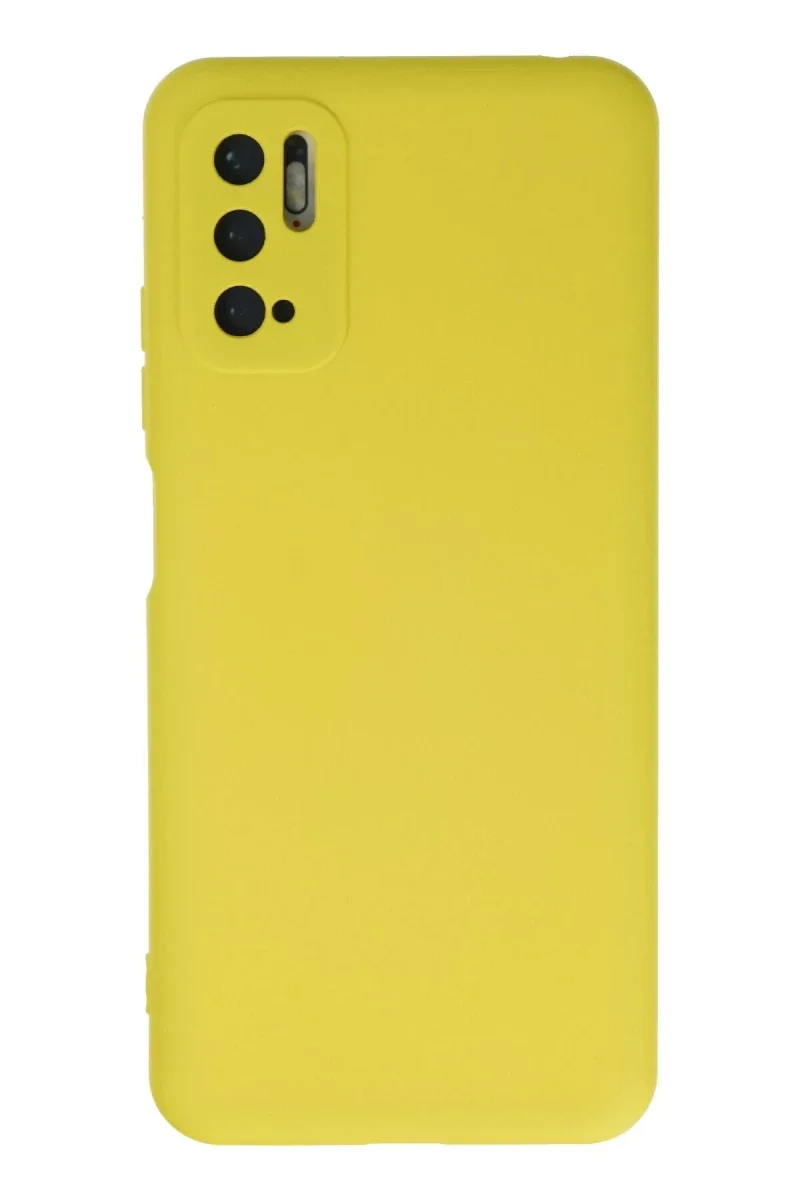Xiaomi Redmi Note 10 5G Kılıf Nano içi Kadife Silikon - Sarı Xiaomi Redmi Note 10 5G Kılıf Nano içi Kadife Silikon - Sarı