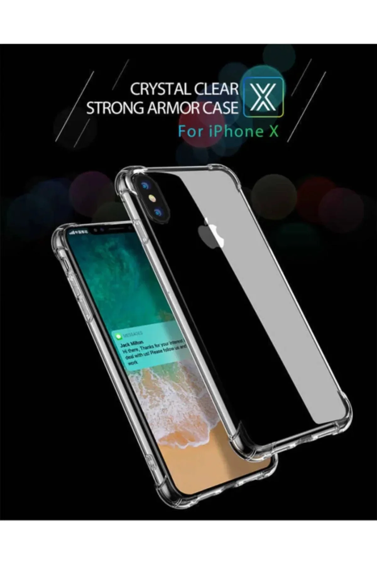 Xiaomi Redmi Note 10 Şeffaf Tank Silikon Kapak