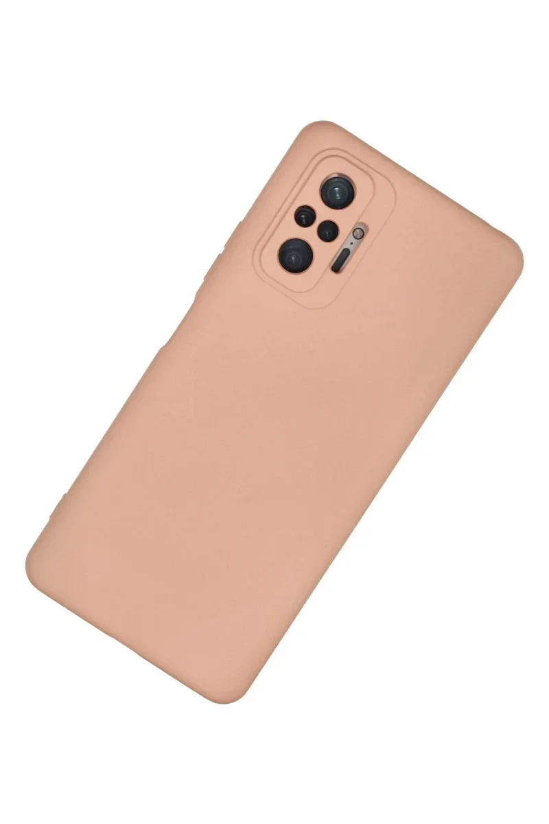 Xiaomi Redmi Note 10 Pro Kılıf Nano içi Kadife Silikon - Pudra Xiaomi Redmi Note 10 Pro Kılıf Nano içi Kadife Silikon - Pudra