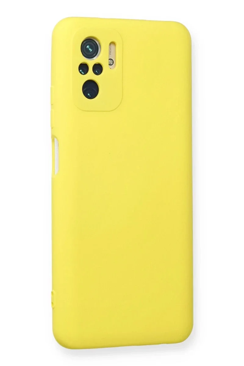 Xiaomi Redmi Note 10 Kılıf Nano içi Kadife Silikon - Sarı Xiaomi Redmi Note 10 Kılıf Nano içi Kadife Silikon - Sarı