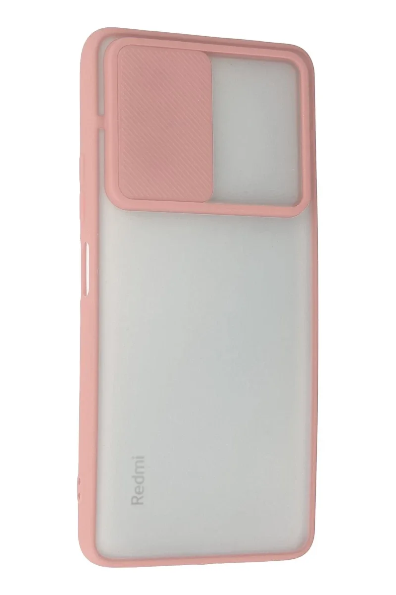 Xiaomi Redmi Note 10 Pro Kılıf Palm Buzlu Kamera Sürgülü Silikon - Pembe