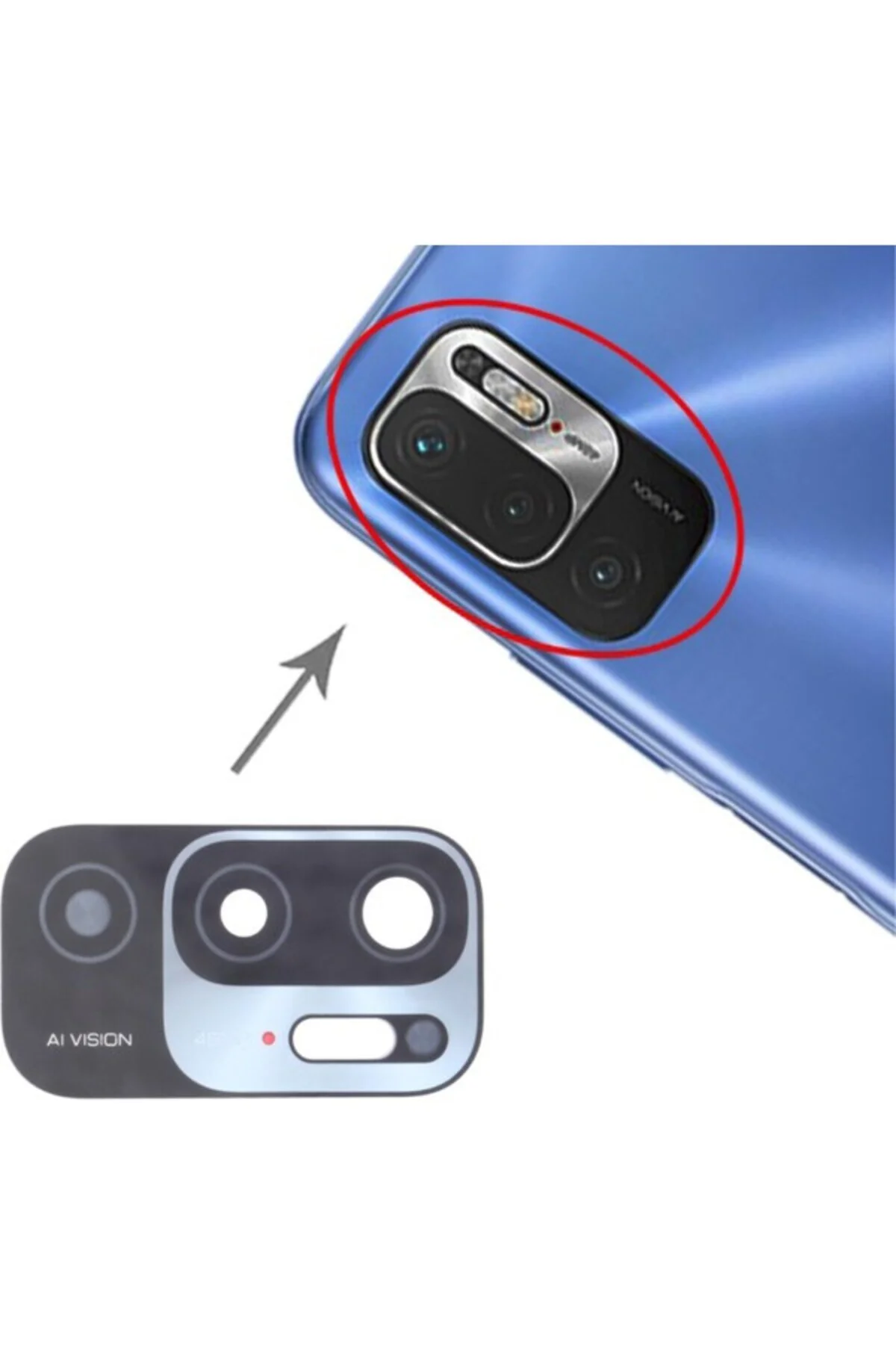Xiaomi Redmi Note 10 5g Uyumlu Kamera Lensi Cam M2103K19G M2103K19C