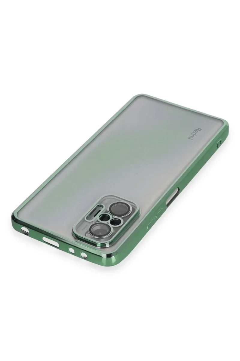 Xiaomi Redmi Note 10 Pro Kılıf Razer Lensli Silikon - Yeşil