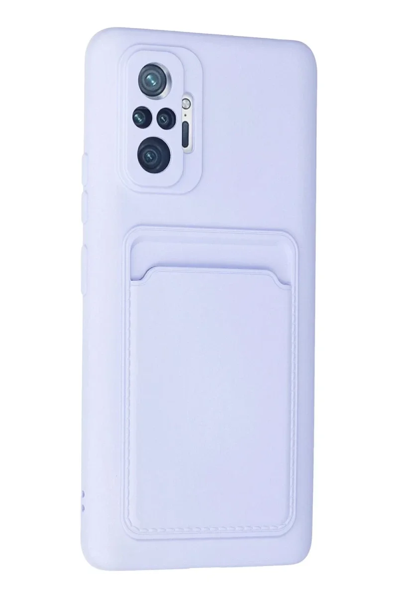 Xiaomi Redmi Note 10 Pro Kılıf Kelvin Kartvizitli Silikon - Lila