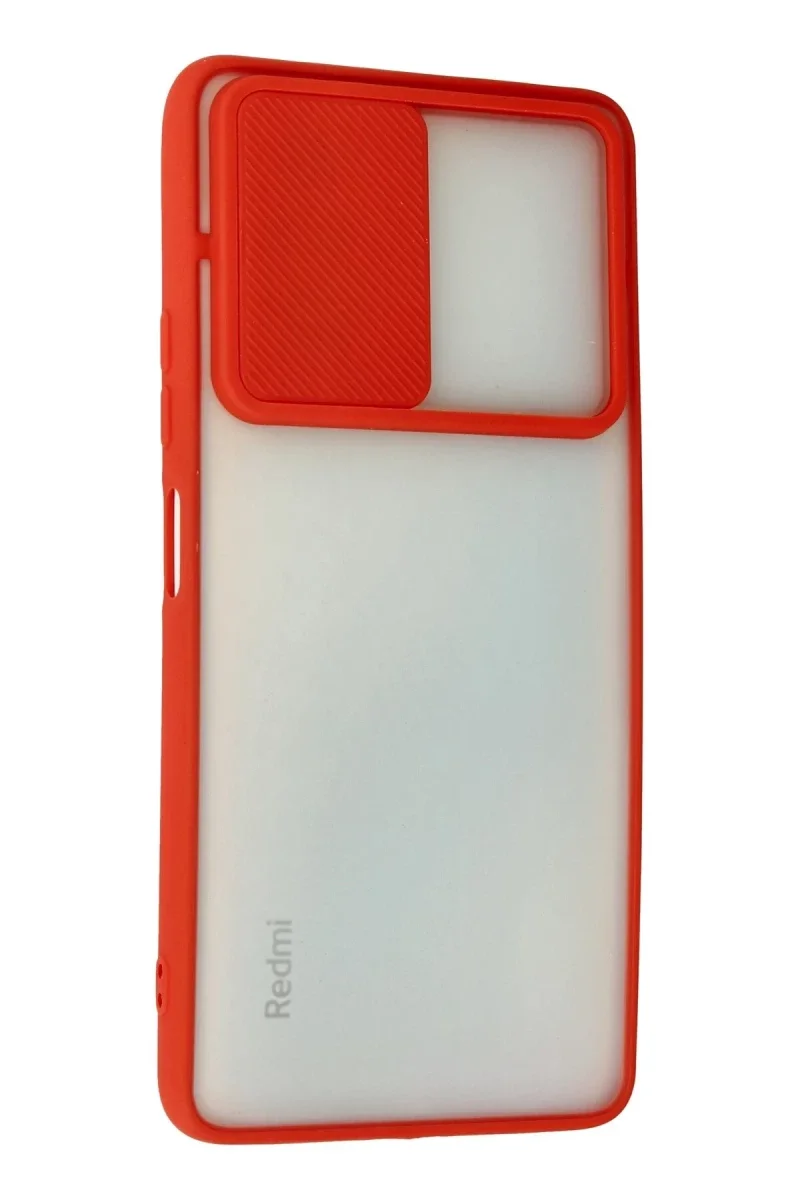 Xiaomi Redmi Note 10 Pro Kılıf Palm Buzlu Kamera Sürgülü Silikon - Kırmızı Xiaomi Redmi Note 10 Pro Kılıf Palm Buzlu Kamera Sürgülü Silikon - Kırmızı