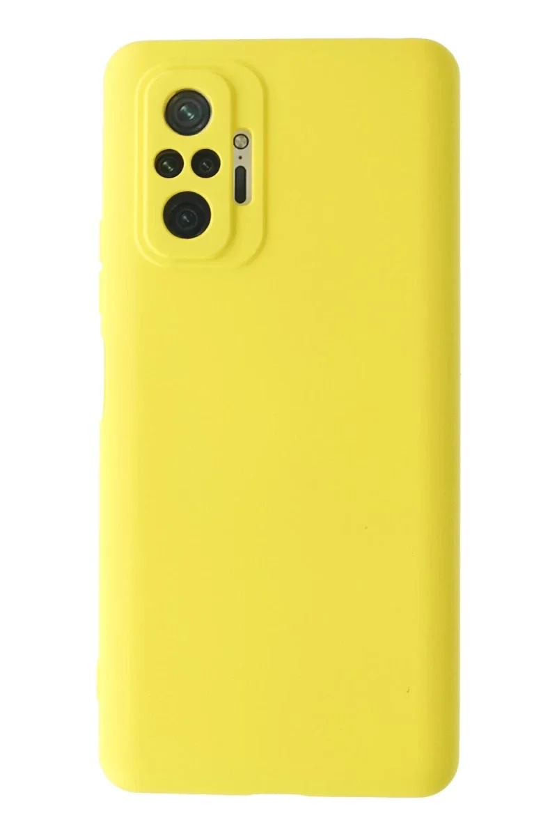 Xiaomi Redmi Note 10 Pro Kılıf Nano içi Kadife Silikon - Sarı