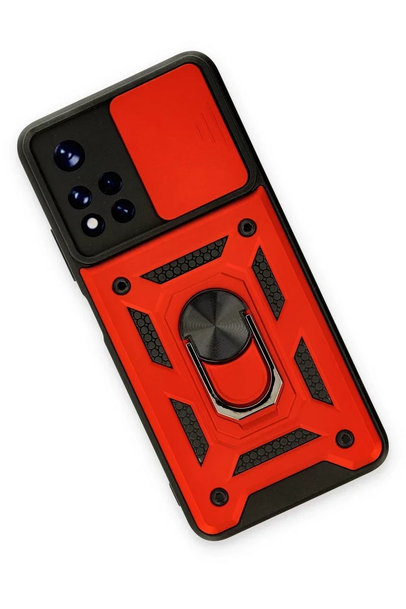 Xiaomi Redmi Note 11T Kılıf Pars Lens Yüzüklü Silikon - Kırmızı Fiyatı, Yorumları ve Özellikleri