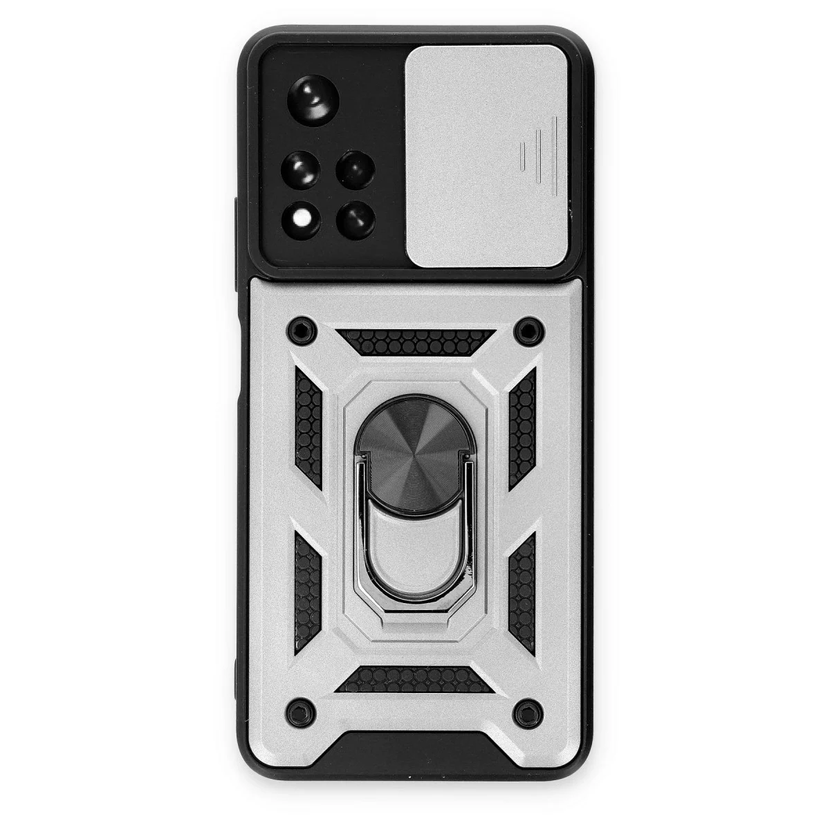 Xiaomi Redmi Note 11t Kılıf Pars Lens Yüzüklü Silikon - Gümüş Xiaomi Redmi Note 11t Kılıf Pars Lens Yüzüklü Silikon - Gümüş