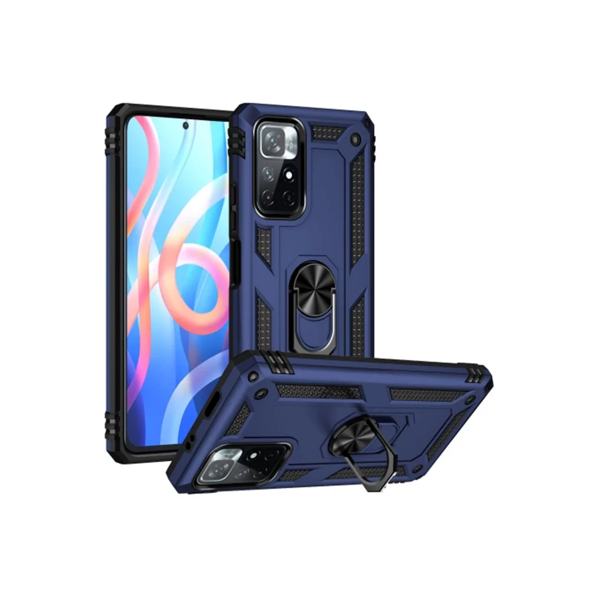 Xiaomi Redmi Note 11T Kılıf Sofya Yüzüklü Silikon Kapak - Lacivert Xiaomi Redmi Note 11T Kılıf Sofya Yüzüklü Silikon Kapak - Lacivert