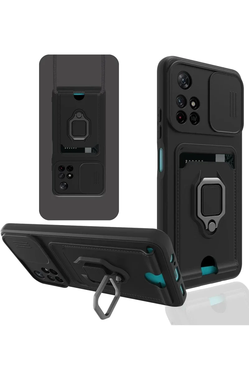 Xiaomi Redmi Note 11T Kılıf Zuma Kartvizitli Yüzüklü Silikon - Siyah Fiyatı, Yorumları ve Özellikleri
