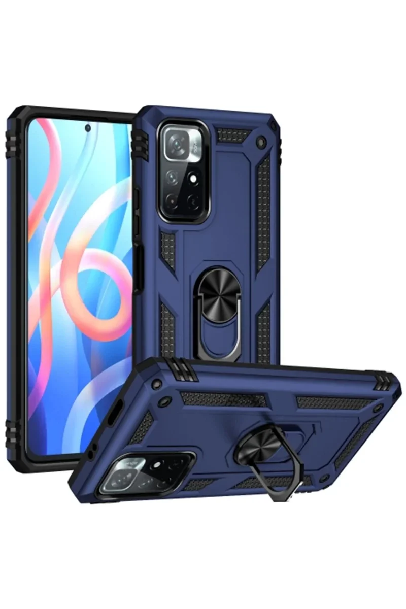 Xiaomi Redmi Note 11T Kılıf Sofya Yüzüklü Silikon Kapak - Lacivert Xiaomi Redmi Note 11T Kılıf Sofya Yüzüklü Silikon Kapak - Lacivert