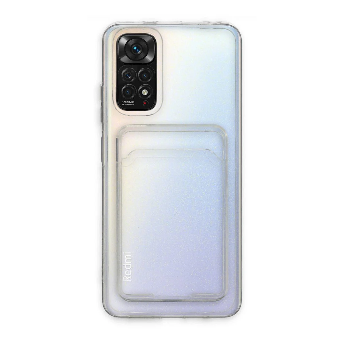 Xiaomi Redmi Note 11 ile Uyumlu Şeffaf Silikon Kılıf - Kart Bölmeli Xiaomi Redmi Note 11 ile Uyumlu Şeffaf Silikon Kılıf - Kart Bölmeli