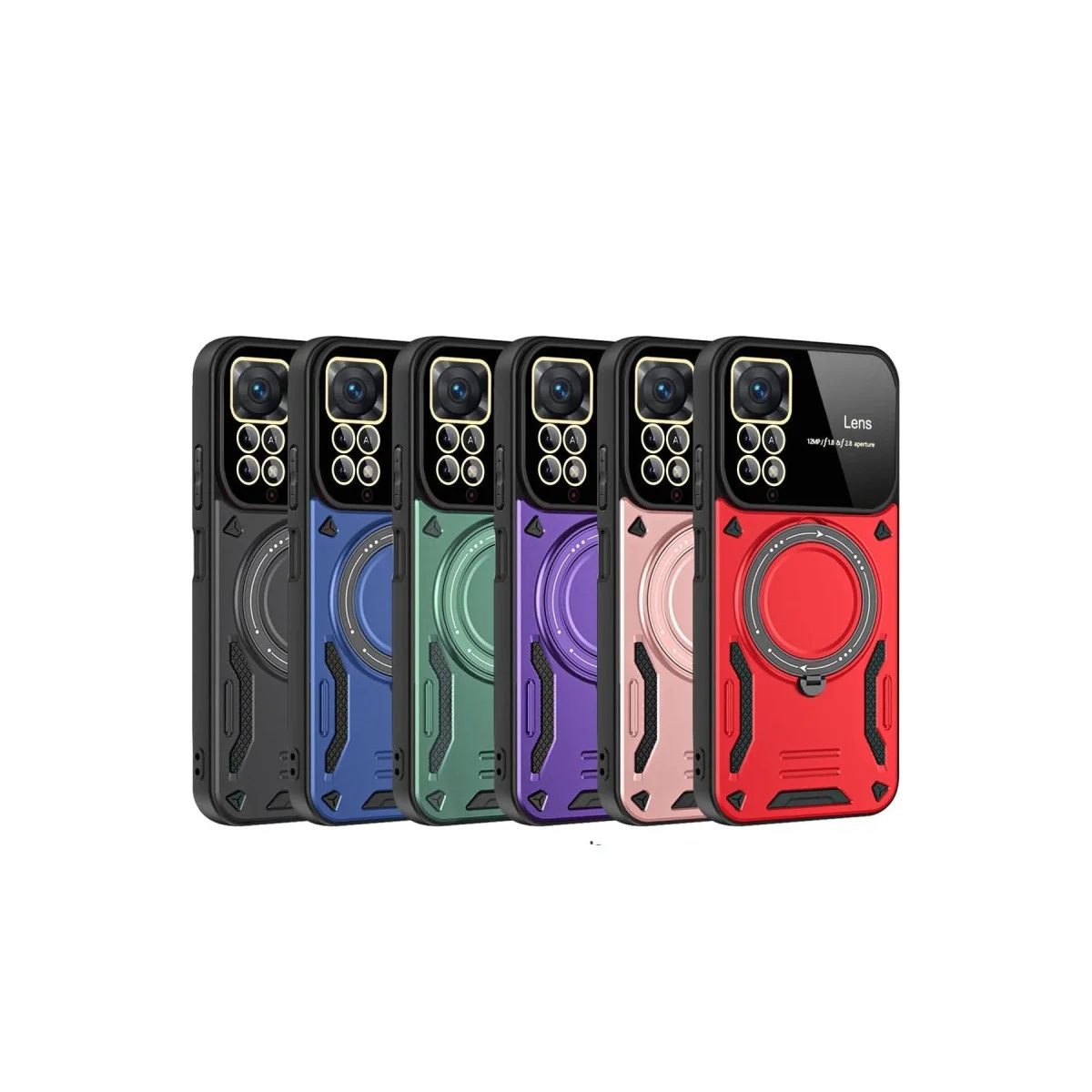 Xiaomi Redmi Note 11 Pro Kılıf Joy Lens Standlı Kapak - Kırmızı Fiyatı, Yorumları ve Özellikleri