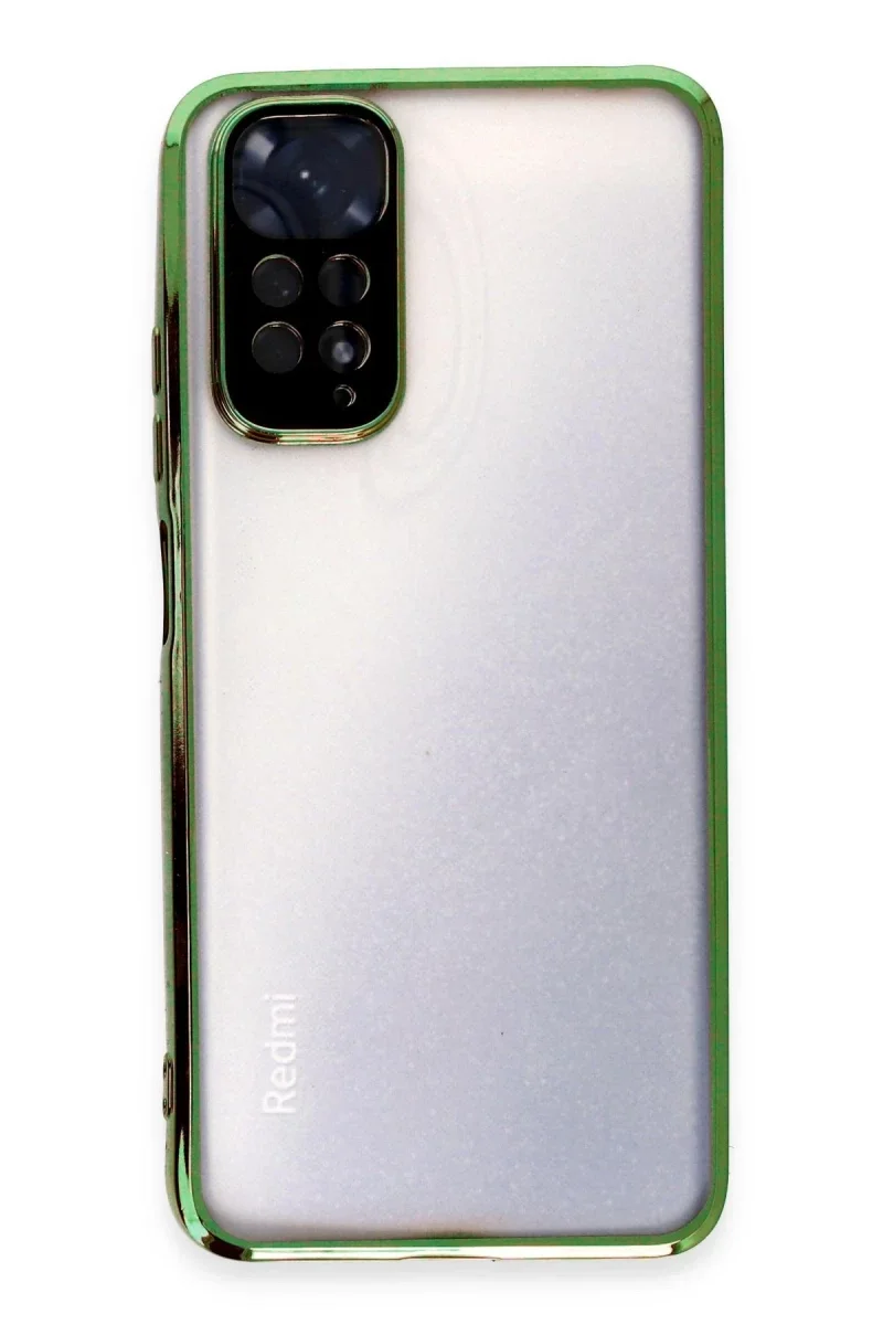 Xiaomi Redmi Note 11 Kılıf Razer Lensli Silikon - Yeşil
