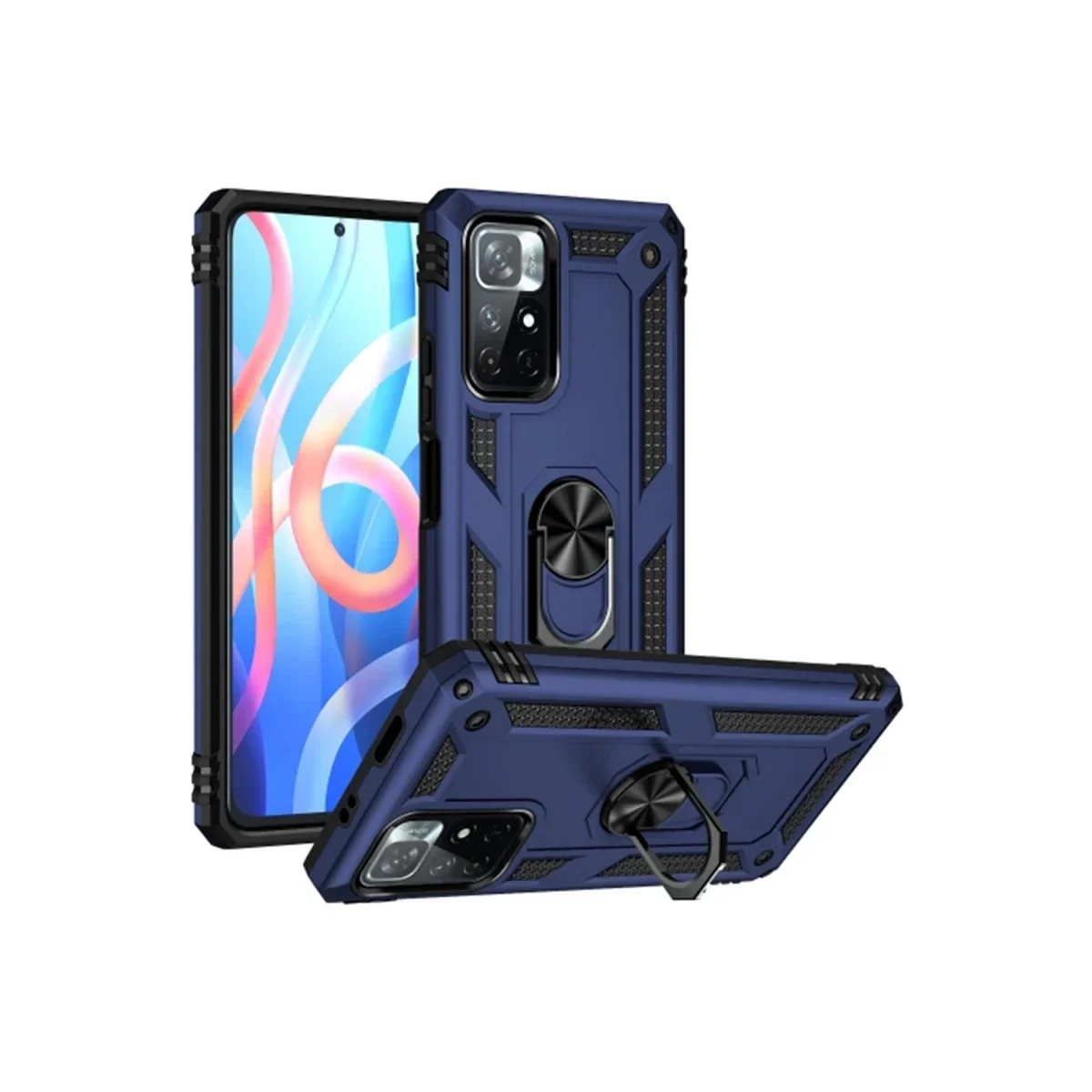 Xiaomi Redmi Note 11T Kılıf Sofya Yüzüklü Silikon Kapak - Lacivert Xiaomi Redmi Note 11T Kılıf Sofya Yüzüklü Silikon Kapak - Lacivert