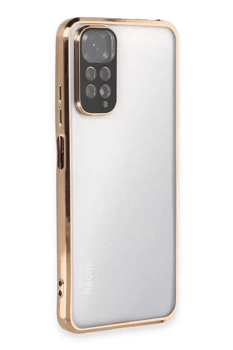 Xiaomi Redmi Note 11 Kılıf Razer Lensli Silikon - Gold Xiaomi Redmi Note 11 Kılıf Razer Lensli Silikon - Gold
