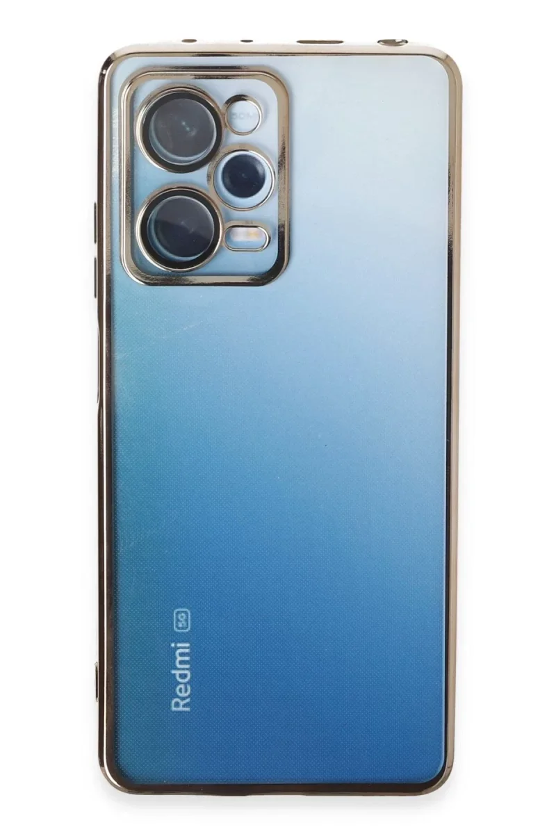 Xiaomi Redmi Note 12 Pro 5G Kılıf Razer Lensli Silikon - Gold