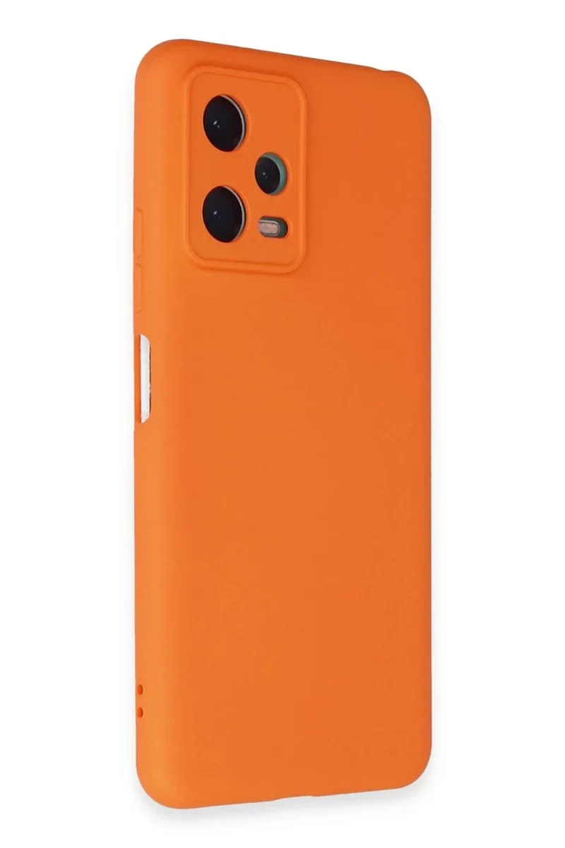 Xiaomi Redmi Note 12 5G Kılıf Nano içi Kadife Silikon - Turuncu Xiaomi Redmi Note 12 5G Kılıf Nano içi Kadife Silikon - Turuncu