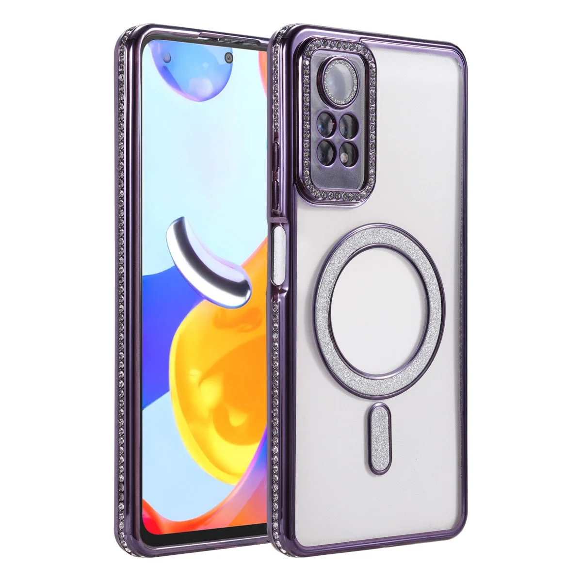 Xiaomi Redmi Note 12 Pro 4g Joke Simli Magneticsafe Kılıf - Derin Mor Xiaomi Redmi Note 12 Pro 4g Joke Simli Magneticsafe Kılıf - Derin Mor