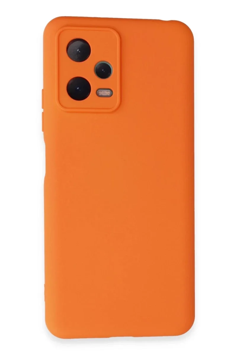 Xiaomi Redmi Note 12 5G Kılıf Nano içi Kadife Silikon - Turuncu Xiaomi Redmi Note 12 5G Kılıf Nano içi Kadife Silikon - Turuncu
