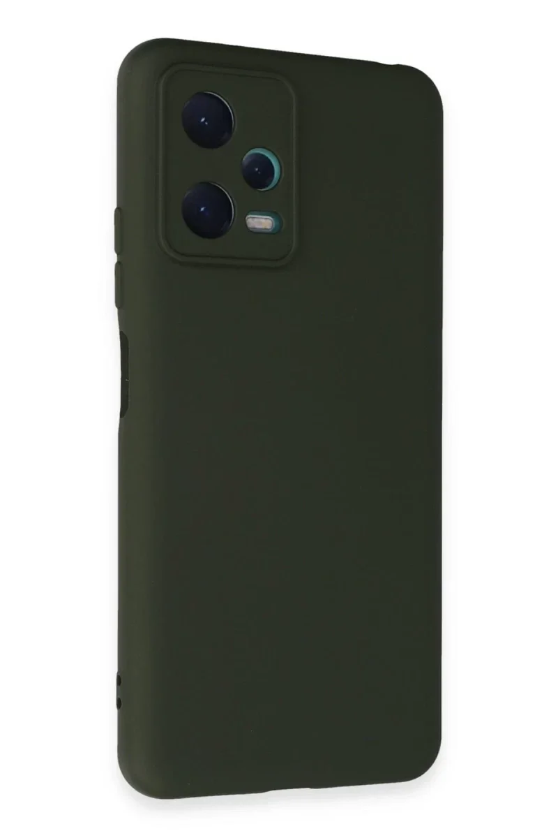 Xiaomi Redmi Note 12 5G Kılıf Nano içi Kadife Silikon - Koyu Yeşil