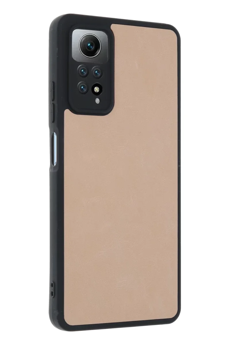 Xiaomi Redmi Note 12 Pro 4G Kılıf Aras Deri Kapak - Pudra