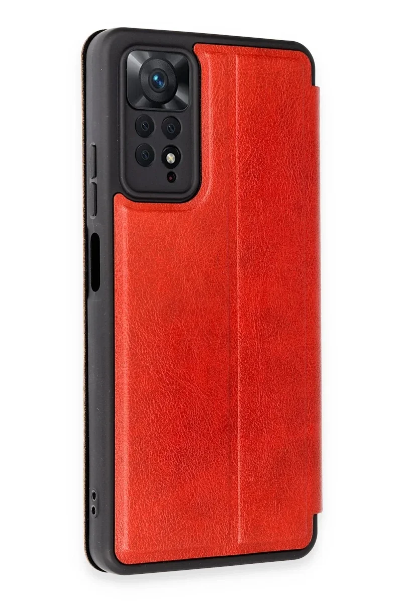 Xiaomi Redmi Note 12 Pro 4G Kılıf Flip Cover - Kırmızı Xiaomi Redmi Note 12 Pro 4G Kılıf Flip Cover - Kırmızı