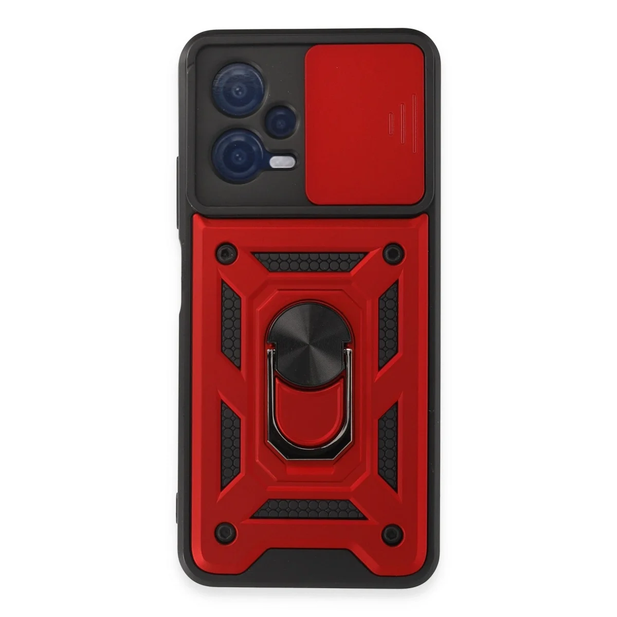Xiaomi Redmi Note 12 5g Kılıf Pars Lens Yüzüklü Silikon - Kırmızı Xiaomi Redmi Note 12 5g Kılıf Pars Lens Yüzüklü Silikon - Kırmızı