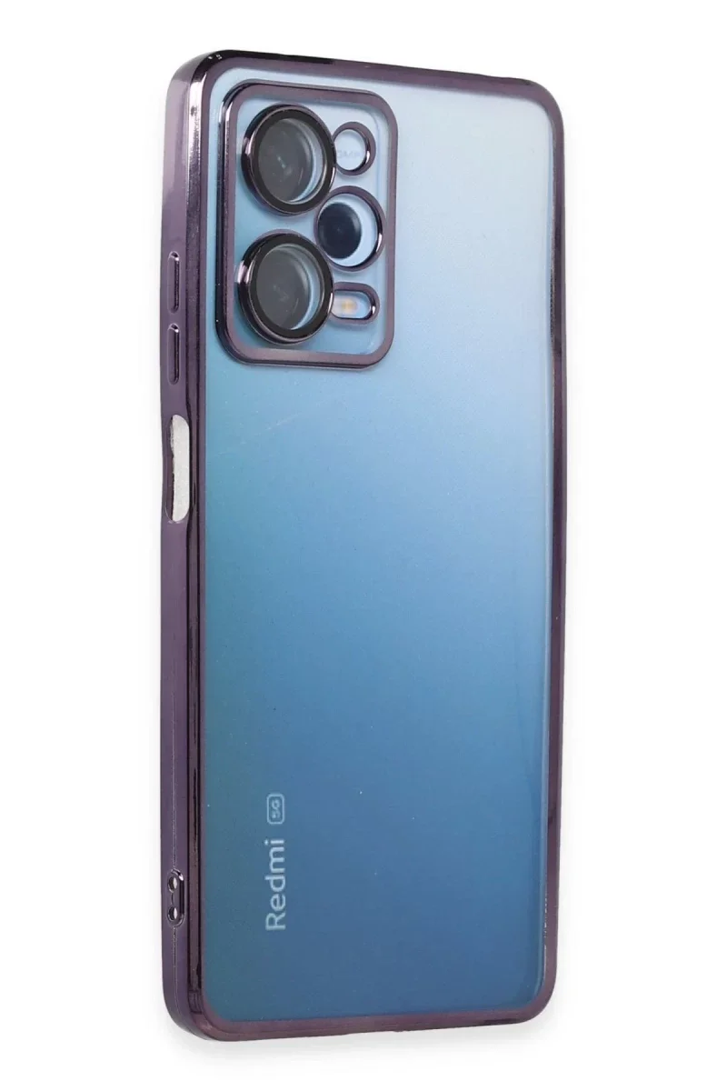 Xiaomi Redmi Note 12 Pro 5G Kılıf Razer Lensli Silikon - Mor