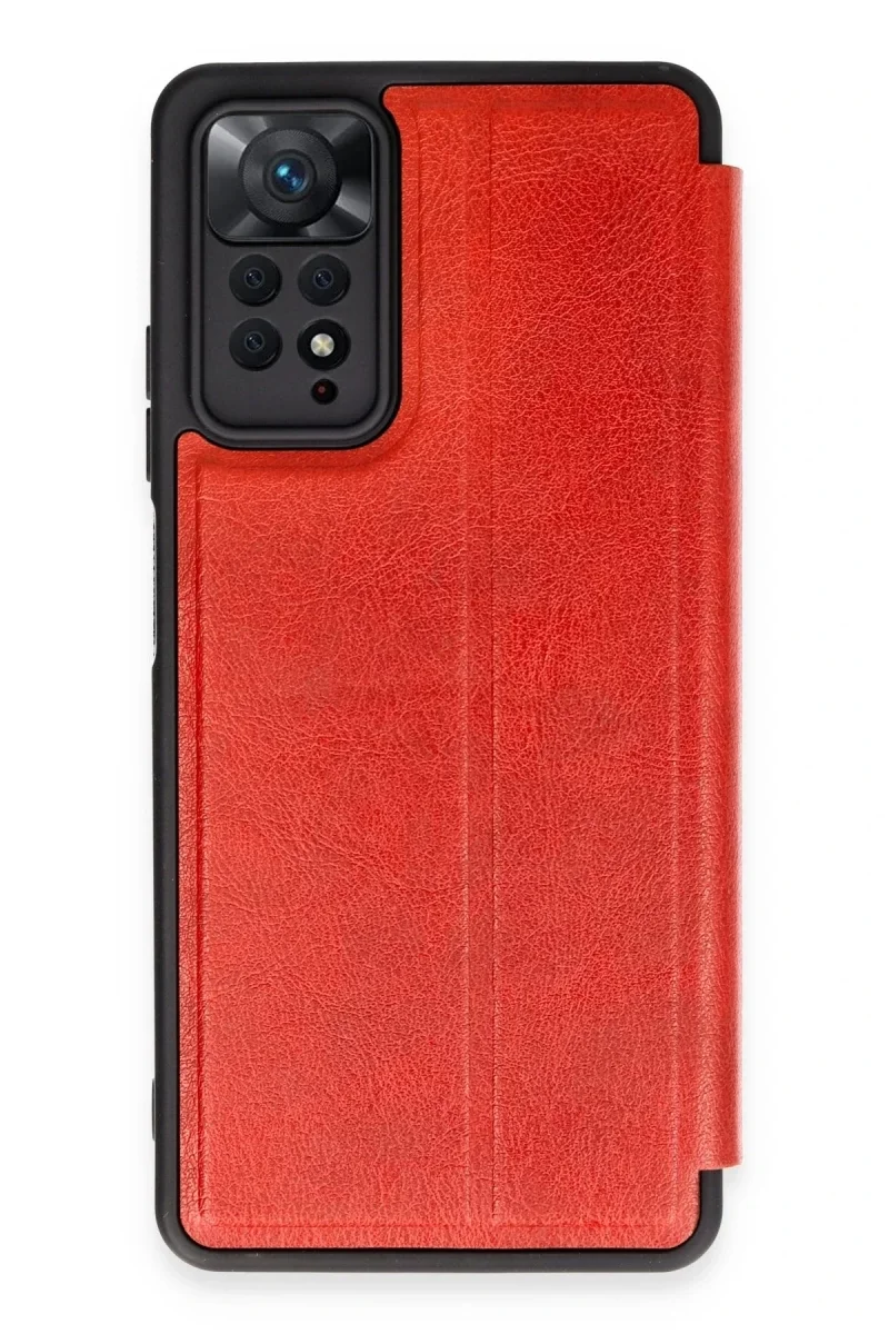 Xiaomi Redmi Note 12 Pro 4G Kılıf Flip Cover - Kırmızı Xiaomi Redmi Note 12 Pro 4G Kılıf Flip Cover - Kırmızı