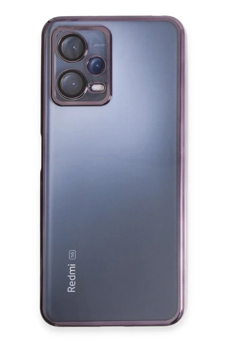 Xiaomi Redmi Note 12 5G Kılıf Razer Lensli Silikon - Mor
