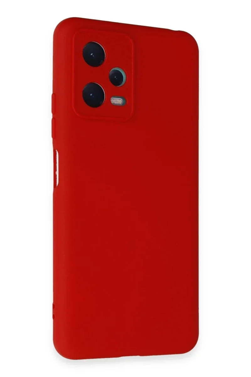 Xiaomi Redmi Note 12 5G Kılıf Nano içi Kadife Silikon - Kırmızı Xiaomi Redmi Note 12 5G Kılıf Nano içi Kadife Silikon - Kırmızı