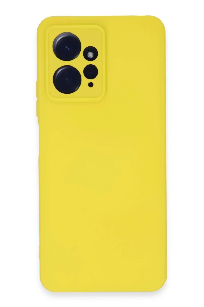Xiaomi Redmi Note 12 4G Kılıf Nano içi Kadife Silikon - Sarı Xiaomi Redmi Note 12 4G Kılıf Nano içi Kadife Silikon - Sarı