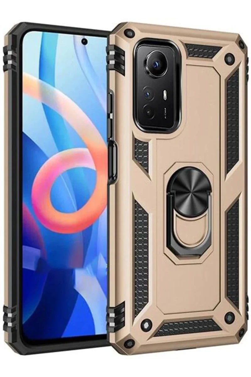 Xiaomi Redmi Note 12S Kılıf Sofya Yüzüklü Silikon Kapak - Gold Fiyatı, Yorumları ve Özellikleri