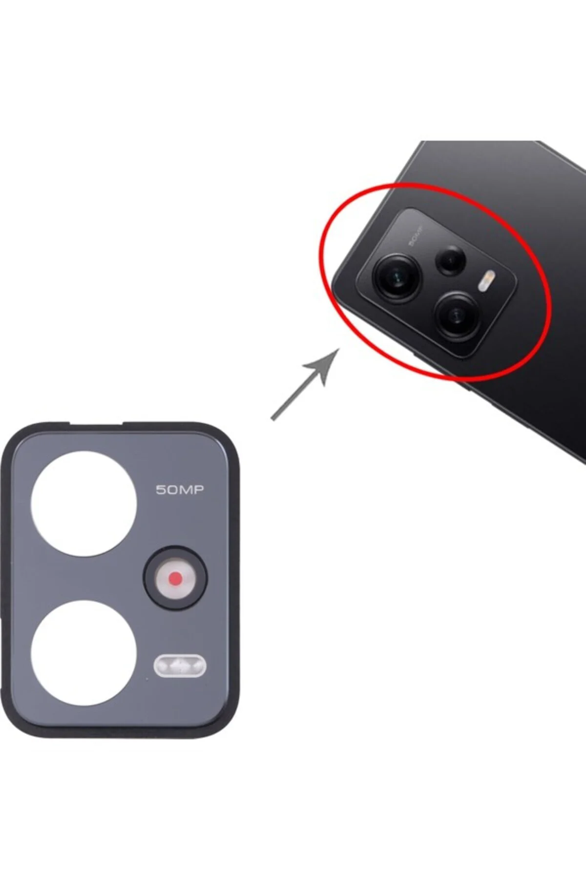 Xiaomi Redmi Note 12 Pro Uyumlu Kamera Lensi Cam Full 22101316C, 22101316I 23013RK75C 22101316G