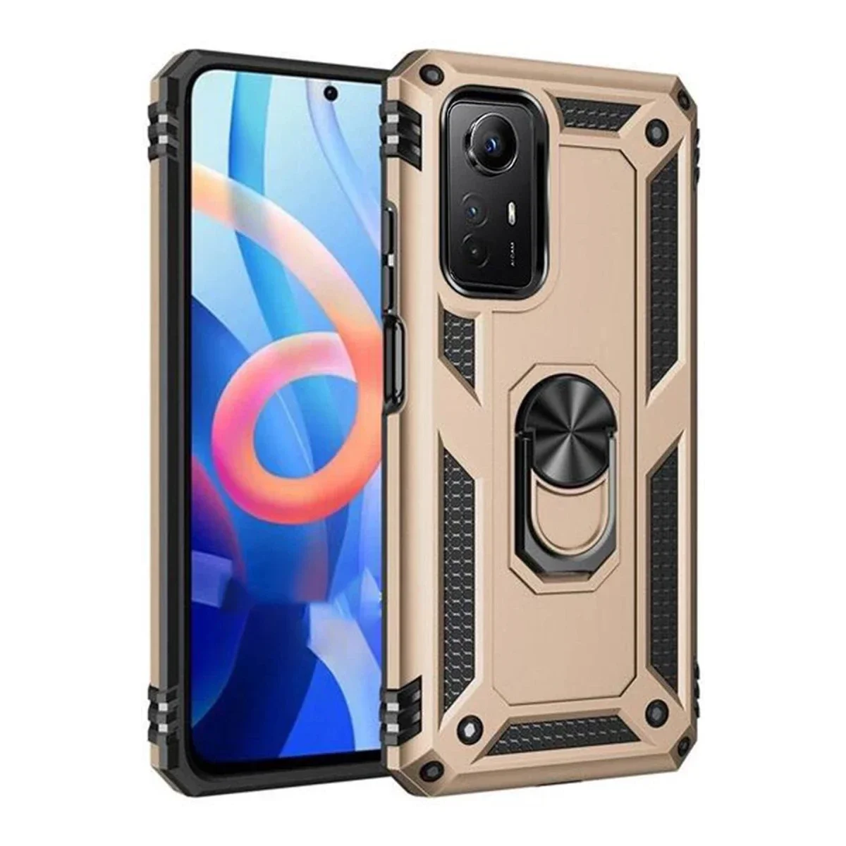 Xiaomi Redmi Note 12S Kılıf Sofya Yüzüklü Silikon Kapak - Gold Fiyatı, Yorumları ve Özellikleri