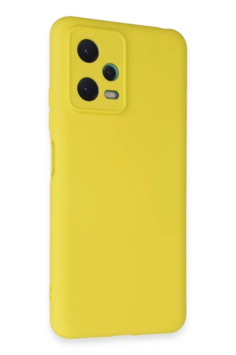 Xiaomi Redmi Note 12 5G Kılıf Nano içi Kadife Silikon - Sarı
