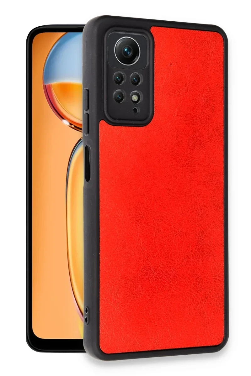 Xiaomi Redmi Note 12 Pro 4G Kılıf Aras Deri Kapak - Kırmızı Xiaomi Redmi Note 12 Pro 4G Kılıf Aras Deri Kapak - Kırmızı