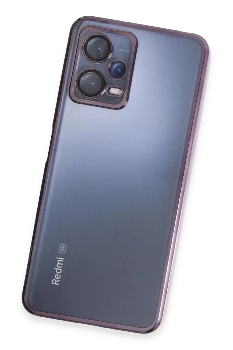 Xiaomi Redmi Note 12 5G Kılıf Razer Lensli Silikon - Mor