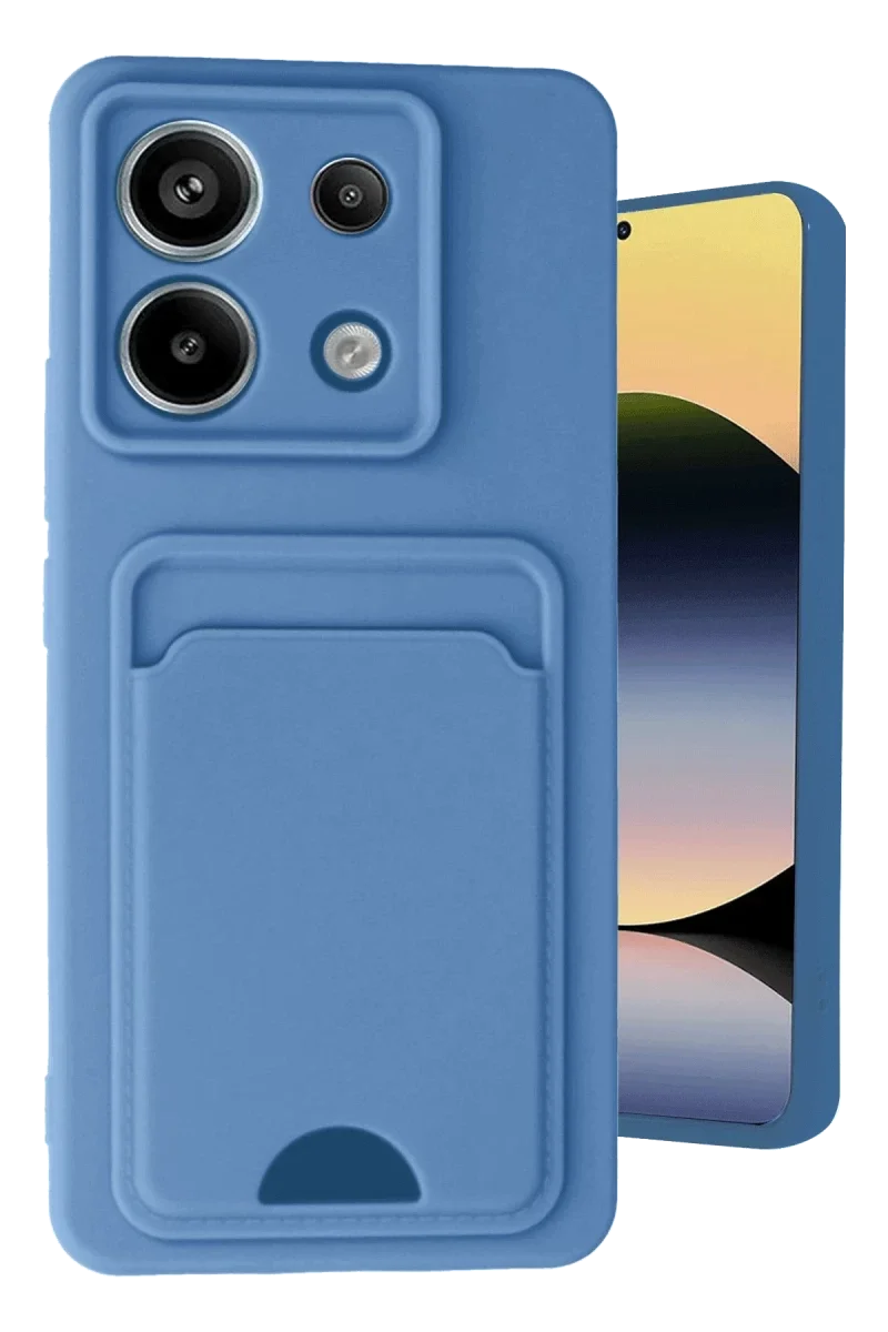 Xiaomi Redmi Note 13 Pro 5G Kılıf Kelvin Kartvizitli Silikon - Mavi