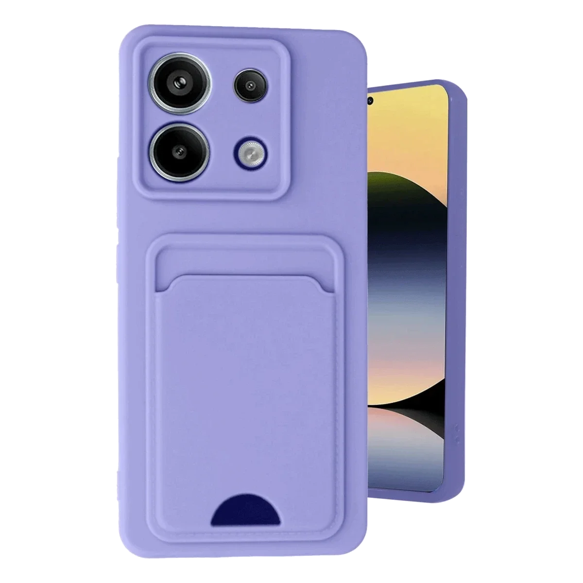 Xiaomi Redmi Note 13 Pro 5G Kılıf Kelvin Kartvizitli Silikon - Lila