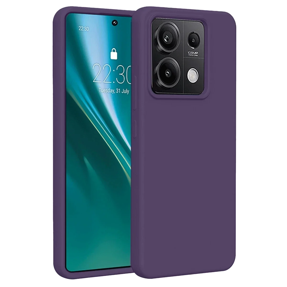 Xiaomi Redmi Note 13 Pro 4G Kılıf First Silikon - Mor