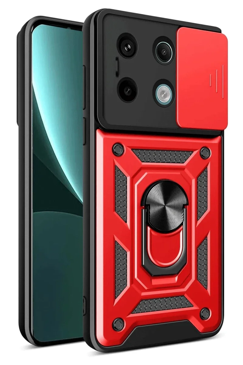 Xiaomi Redmi Note 13 Pro 4G Pars Lens Yüzüklü Silikon - Kırmızı Xiaomi Redmi Note 13 Pro 4G Pars Lens Yüzüklü Silikon - Kırmızı