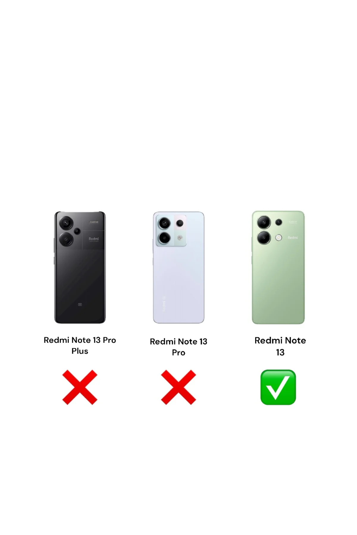 Xiaomi Redmi Note 13 Boyun Askılı Şeffaf Tank Kılıf Koyu Pembe