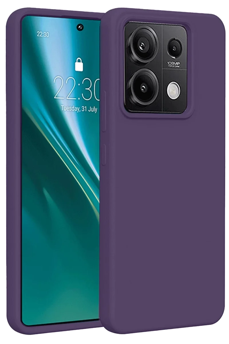 Xiaomi Redmi Note 13 Pro 4G Kılıf First Silikon - Mor