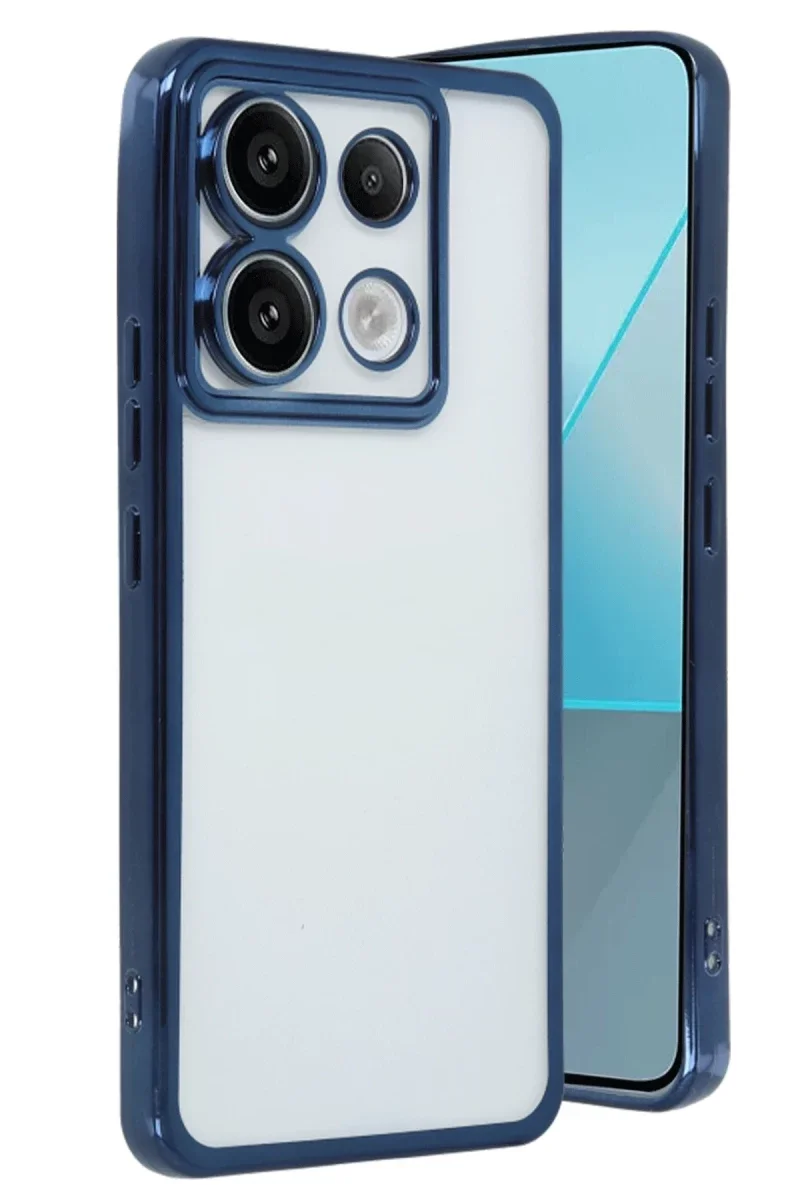 Xiaomi Redmi Note 13 Pro 5G Kılıf Razer Lensli Silikon - Sierra Blue