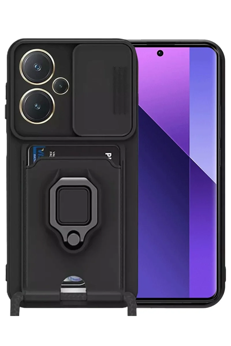 Xiaomi Redmi Note 13 Pro Plus Kılıf Zuma Kartvizitli Yüzüklü Silikon - Siyah Fiyatı, Yorumları ve Özellikleri
