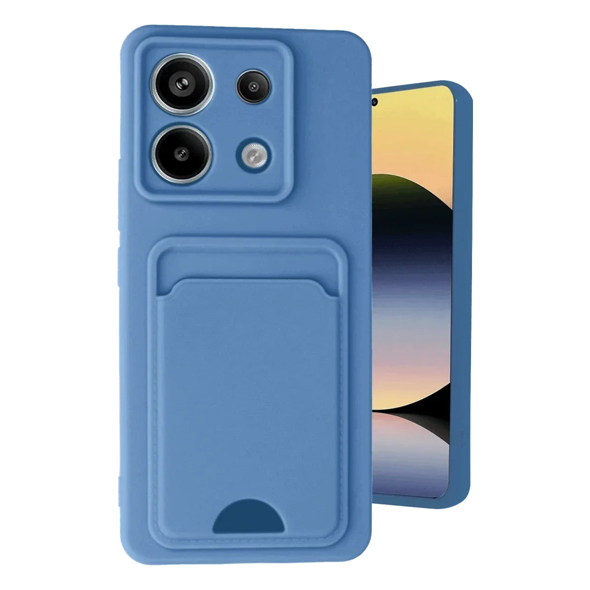 Xiaomi Redmi Note 13 Pro 5G Kılıf Kelvin Kartvizitli Silikon - Mavi